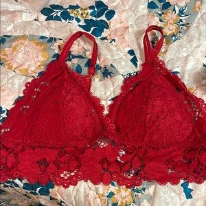 Lace Bralette in Red